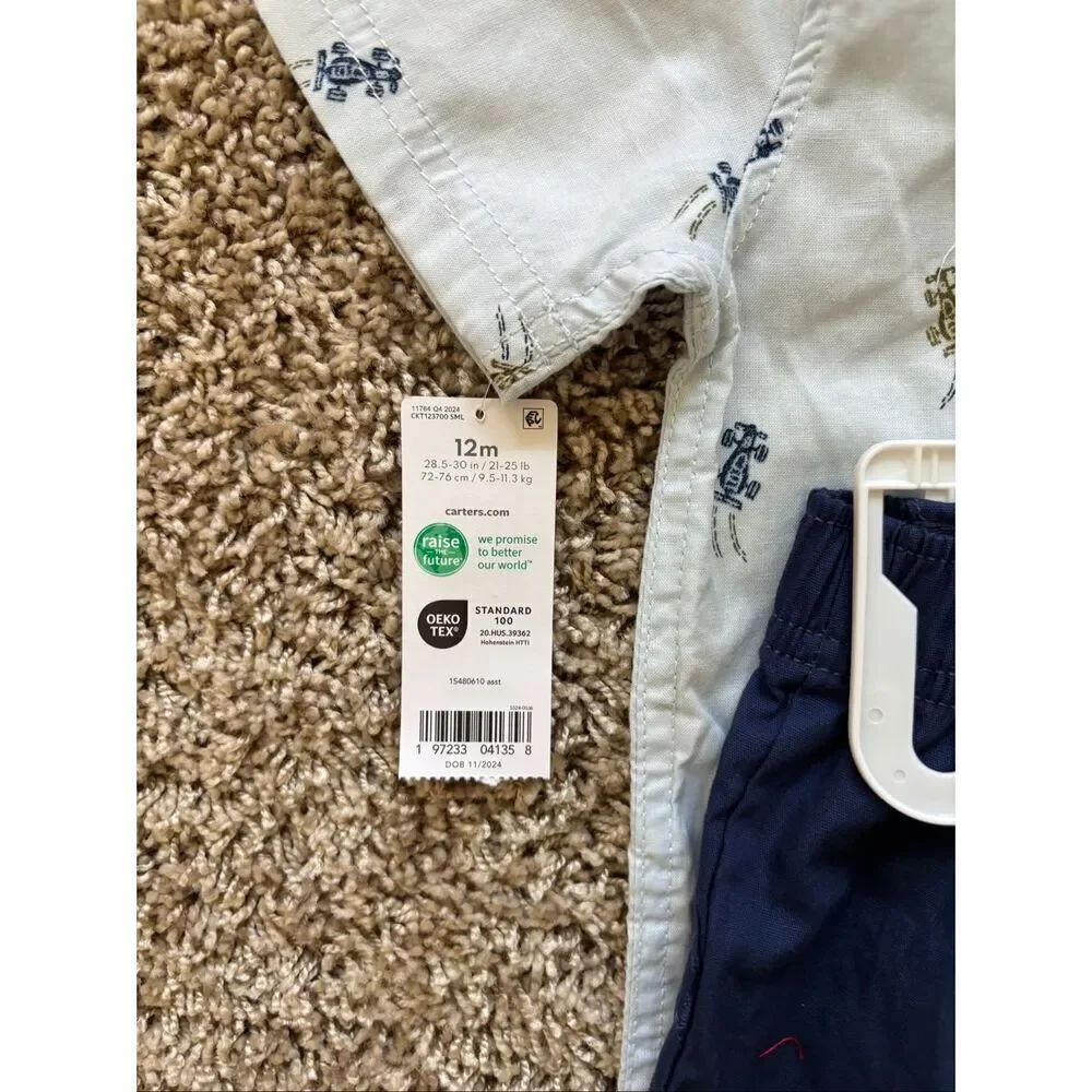 ❤️Carter’s Baby Boy Short Outfit Sz12M